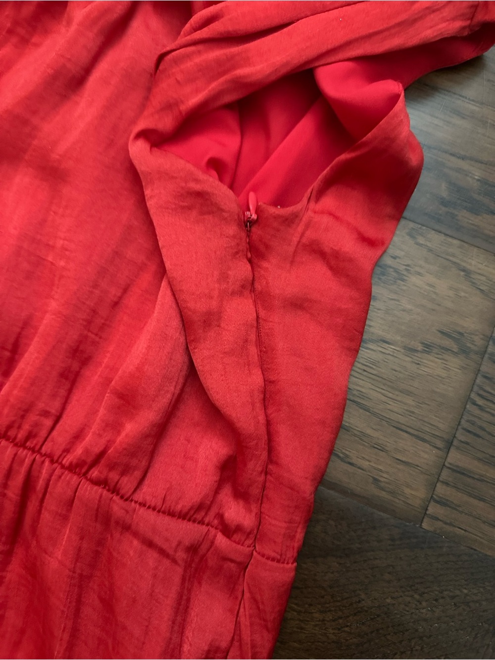 Sam Edelman Red One-Shoulder Ruched Midi Dress - Picture 4 of 4